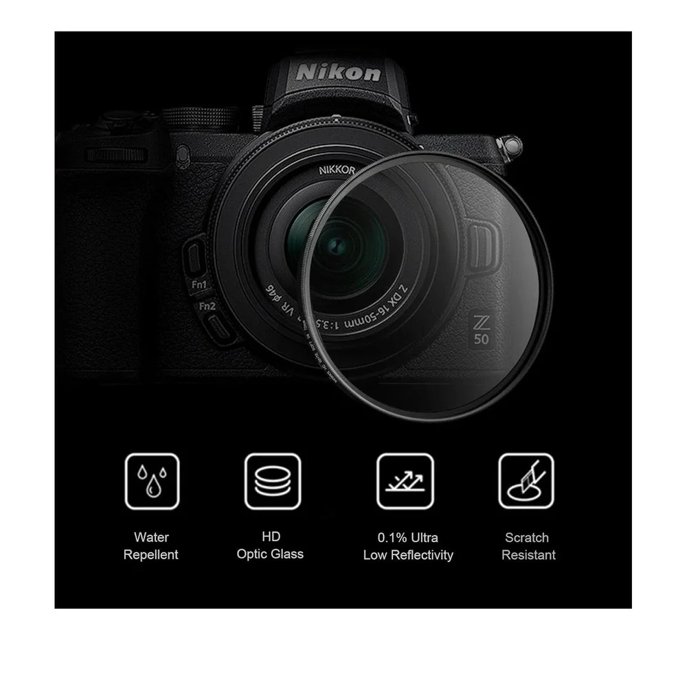 NEWKS 82mm Soft White‎ Diffusion 1/4 Filter Mist Dreamy Cinematic Effect Filter